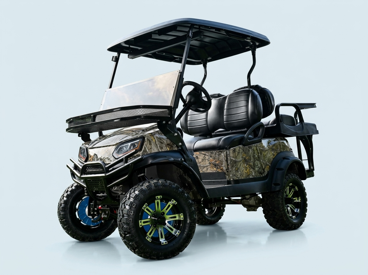 Silver Fox golf cart available to rent from East Coast Golf Cart Rental